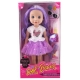 Papusa Fashion cu accesorii, par mov, 35 cm
