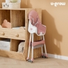 Scaun de masa 2 in 1, pliabil, roz, U-Grow