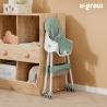 Scaun de masa 2 in 1, pliabil, verde, U-Grow