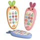 Jucarie Interactiva, Telefon Inteligent, Model Morcov, Functii Educative, Muzicale si Voce, 4-6 ani, 19 x 11.5 cm, din Plastic, Portocaliu