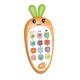 Jucarie Interactiva, Telefon Inteligent, Model Morcov, Functii Educative, Muzicale si Voce, 4-6 ani, 19 x 11.5 cm, din Plastic, Portocaliu