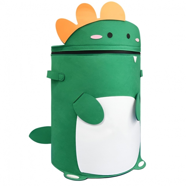 Cutie de depozitare 2in1 impermeabila, covor pentru jucarii si lego 150cm, capacitate mare, cu manere, cu sfori, inaltime 40cm, Verde