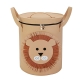 Cutie de depozitare 2in1 impermeabila, covor pentru jucarii si lego 150cm, capacitate mare, cu manere, cu sfori, inaltime 40cm, Maro