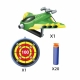 Pistol de jucarie pentru copii, lanseaza manual, glont moale, joc cu tinta, Verde
