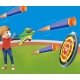 Pistol de jucarie pentru copii, lanseaza manual, glont moale, joc cu tinta, Verde