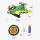 Pistol de jucarie pentru copii, lanseaza manual, glont moale, joc cu tinta, Verde