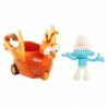 Set figurine Strumfii 5,7 cm - Clumsy si vehiculul libelula