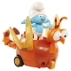 Set figurine Strumfii 5,7 cm - Clumsy si vehiculul libelula