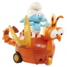 Set figurine Strumfii 5,7 cm - Clumsy si vehiculul libelula