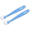 Set 2 lingurite din silicon, baza flexibila, albastru deschis, U-Grow