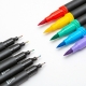 Set 24 carioci, pe baza de apa, 2 tipuri de varf, 1-2 mm, 0.4 mm, corp carioca negru, din plastic, multicolor
