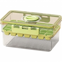 Forma de Gheata, un Strat, Inchidere Etans, din PP+PET, 19 x 12 x 9.5 cm, Verde