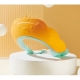 Protectie baie pentru copii impotriva samponului, model leu si coroana, dimensiune ajustabila, durabil, usor de curatat, de protectie la dus, baie, tpe+pp, portocaliu