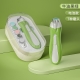 Set Pila Electrica pentru Copii si Bebelusi, ABS, 6 Accesorii, cu Lumina LED, Verde