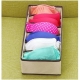Cutie De Depozitare, Pentru Lenjerie, Sosete Si Sutiene, Material Textil, 6 Compartimente, 32 x 16 x 10 cm, Culoare Bej
