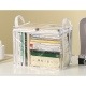 Cutie de Depozitare, din PVC + Textil, Rezistenta la Apa, Geanta pentru Carti, 38x24x32 cm, Transparent-Alb