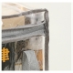 Cutie de Depozitare, din PVC + Textil, Rezistenta la Apa, Geanta pentru Carti, 38x24x32 cm, Transparent-Alb