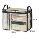 Cutie de Depozitare, din PVC + Textil, Rezistenta la Apa, Geanta pentru Carti, 38x24x32 cm, Transparent-Alb