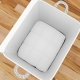 Cutie de Depozitare cu Fermoar, Pliabila, Maner Ranforsat, Fermoar Rezistent, pentru Haine, Paturi, Plapumi, Perne, Lenjerii de Pat, Jucarii, 61x50x71 cm, 210 Litri, Gri