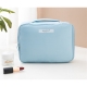 Geanta de Calatorie, pentru Cosmetice si Articole de Toaleta, Material Impermeabil, 2 in 1, Portfard Interior Detasabil, 23 x 16 x 8 cm, Albastru