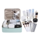 Geanta de Calatorie, pentru Cosmetice si Articole de Toaleta, Material Impermeabil, 2 in 1, Portfard Interior Detasabil, 23 x 16 x 8 cm, Albastru