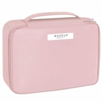Geanta de Calatorie, pentru Cosmetice si Articole de Toaleta, Material Impermeabil, 2 in 1, Portfard Interior Detasabil, 23 x 16 x 8 cm, Roz