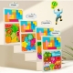Puzzle Montessori din Lemn pentru Copii, Tip Tetris 2in1 +3 Ani, cu Legume Colorate 3D, Educativ, Intuitiv, Creativ, 21 de Piese, 28.5x17x1.2 cm, Multicolor