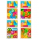 Puzzle Montessori din Lemn pentru Copii, Tip Tetris 2in1 +3 Ani, cu Legume Colorate 3D, Educativ, Intuitiv, Creativ, 21 de Piese, 28.5x17x1.2 cm, Multicolor
