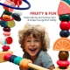Jucarie din Lemn Montessori, Labirint Motricitate cu Abac si Animalute, Rollercoaster pentru Copii, Educativ, Dezvoltarea Abilitatilor Motorii, Numaratoare, 22x17x15 cm, Multicolor