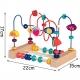 Jucarie din Lemn Montessori, Labirint Motricitate cu Abac si Animalute, Rollercoaster pentru Copii, Educativ, Dezvoltarea Abilitatilor Motorii, Numaratoare, 22x17x15 cm, Multicolor