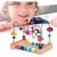 Jucarie din Lemn Montessori, Labirint Motricitate cu Abac si Animalute, Rollercoaster pentru Copii, Educativ, Dezvoltarea Abilitatilor Motorii, Numaratoare, 22x17x15 cm, Multicolor