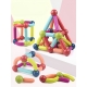 Set 100 Piese Magnetice de Constructie, Magnetic Sticks, Bastonase si Bile, 3 Ani, ABS, Magnet, 24 x 18.5 x 14 cm, Multicolor