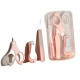 Set Ingrijire Unghii pentru Bebelusi, Cutie de Depozitare Transparenta, 13.6x8x2 cm, Roz