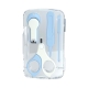 Set Ingrijire Unghii pentru Bebelusi, Cutie de Depozitare Transparenta, 13.6x8x2 cm, Blue