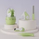 Set Ingrijire Unghii pentru Bebelusi, Cutie de Depozitare in Forma de Borcan, 13.6x8x2 cm, Verde-Transparent