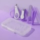 Set Ingrijire Unghii pentru Bebelusi, Cutie de Depozitare Transparenta, 7x10x6 cm, Mov