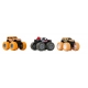 Set 3 masinute off-road, rotire la 360 grade, roti mari din cauciuc, motor extern, 3+ ani, Multicolor