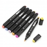 Set 24 markere cu alcool touch room, grosime varf: 3-6 mm , 1-2 mm, non-toxice, geanta inclusa, multicolor