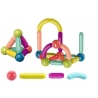 Set 25 de piese magnetice de constructie, puzzle, forme, 3 ani, abs, magnet, 16x6x14 cm, multicolor