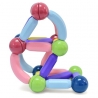 Set 25 de piese magnetice de constructie, puzzle, forme, 3 ani, abs, magnet, 16x6x14 cm, multicolor