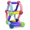 Set 25 de piese magnetice de constructie, puzzle, forme, 3 ani, abs, magnet, 16x6x14 cm, multicolor