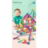 Set 25 de piese magnetice de constructie, puzzle, forme, 3 ani, abs, magnet, 16x6x14 cm, multicolor