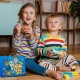 Set complet de colorat cu Paw Patrol–130 de piese, carioci, creioane cerate, stickere și accesorii, in servieta, Albastru
