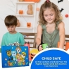 Set complet de colorat cu Paw Patrol–130 de piese, carioci, creioane cerate, stickere și accesorii, in servieta, Albastru