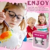Set figurina de pictat, Hello Kitty, cu pensula si accesorii, 9 x 5.7 x 10.7 cm, Roz multicolor