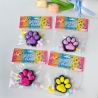 Jucarie antistres squishy, cu revenire lenta, model labuta de pisica cu sclipici, Squishi Pinch Family, roz deschis