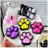 Jucarie antistres squishy, cu revenire lenta, model labuta de pisica cu sclipici, Squishi Pinch Family, roz deschis