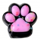 Jucarie antistres squishy, cu revenire lenta, model labuta de pisica cu sclipici, Squishi Pinch Family, roz deschis