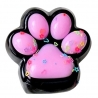 Jucarie antistres squishy, cu revenire lenta, model labuta de pisica cu sclipici, Squishi Pinch Family, roz deschis