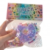 Jucarie antistres squishy, cu revenire lenta, model gogoasa, 6x6 cm, 99g, pinch family, ambalaj transparent, mov